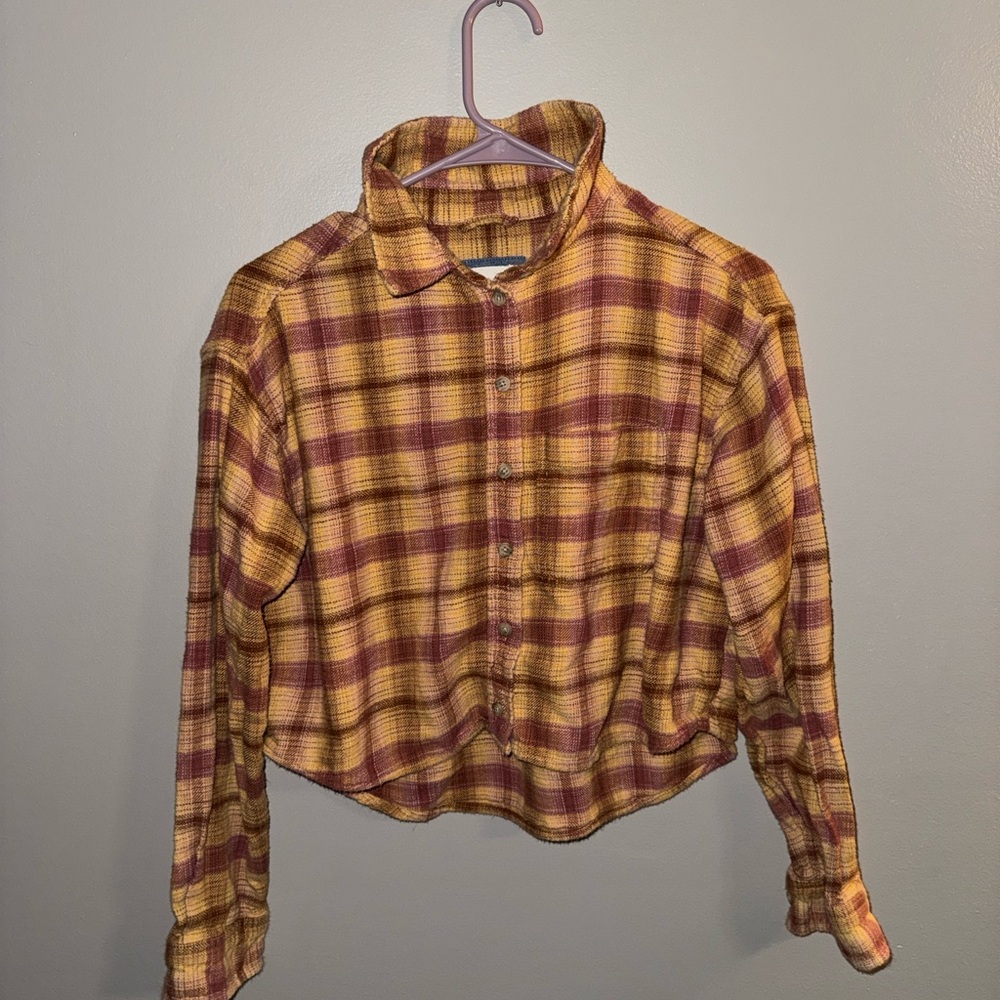 Cropped American Eagle Flannel